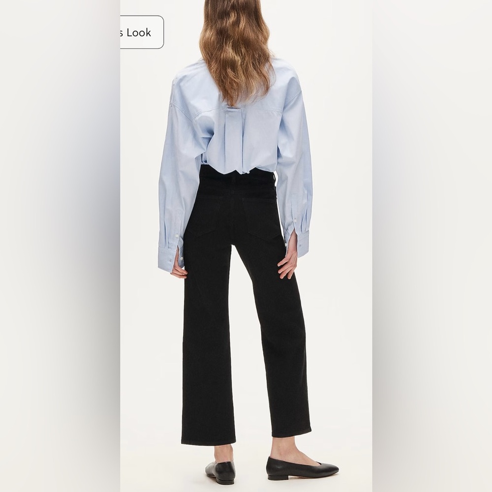 J.Crew Tall slim-wide jean in black rinse - Picture 4 of 11